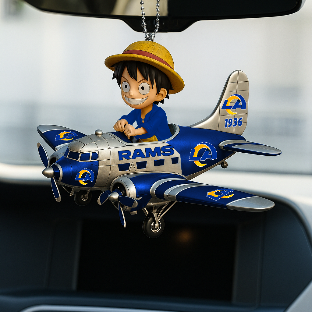LAR NFL x Luffy Premium Car Hanging Ornament DDT CTND