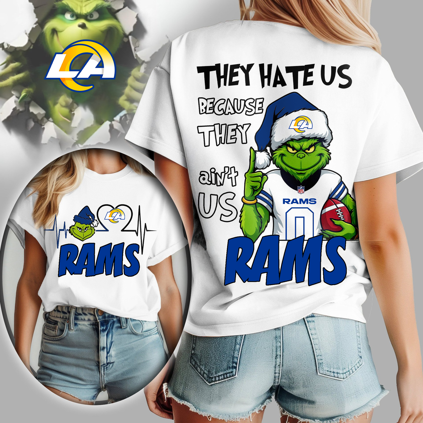 LAR Premium NFL They Hate Us Woman Shirt DDT CTND