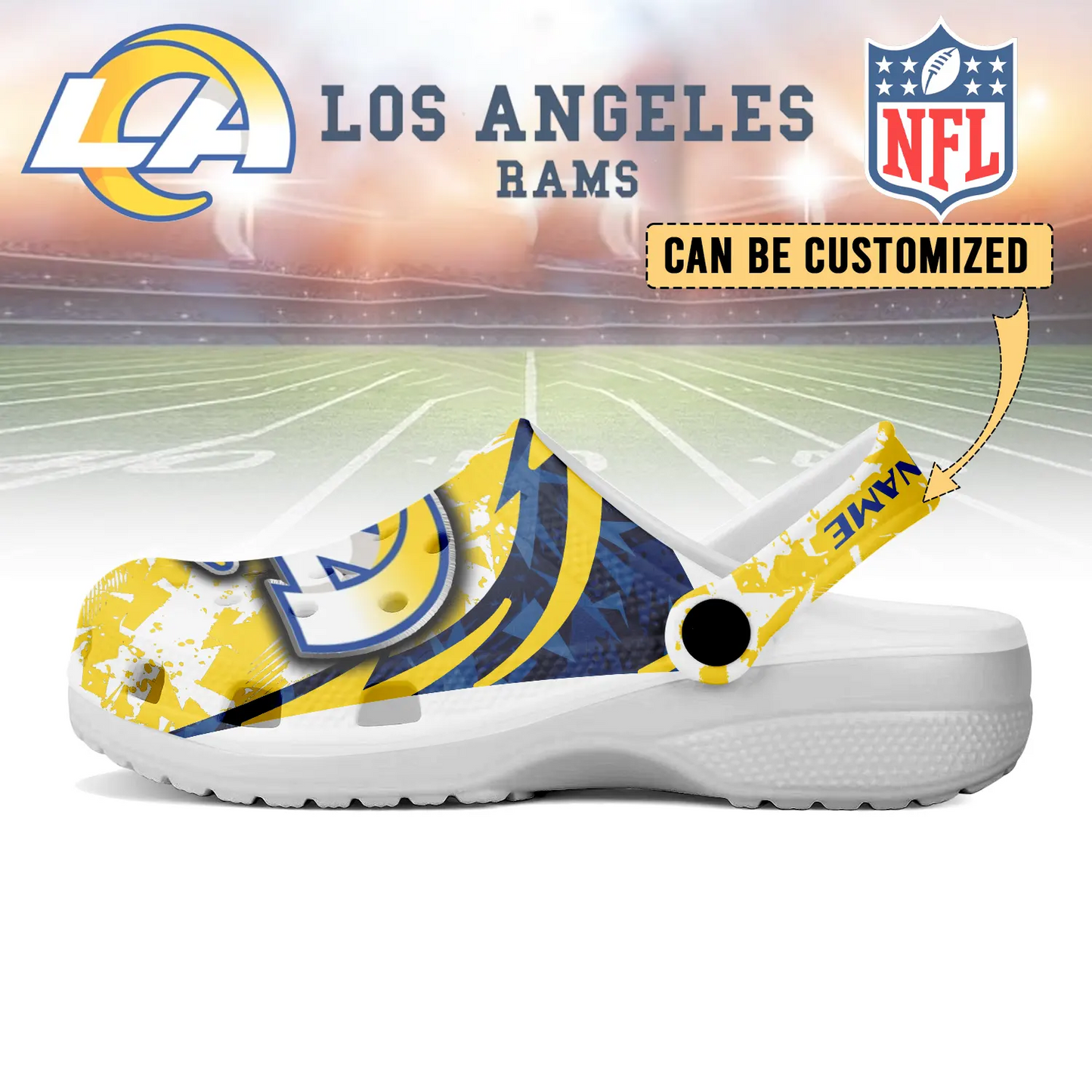 LAR x NFL Crocs Crocband Clogs Shoes DatND DVT