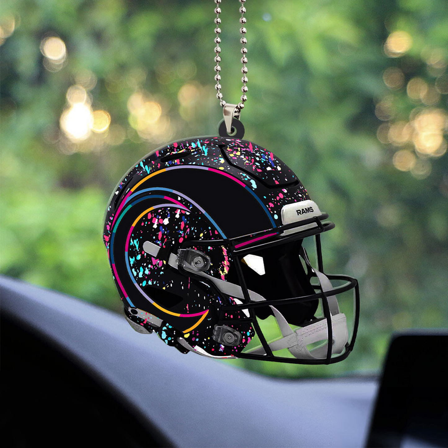 LAR x NFL Custom Shape 2-sided Car Ornament DATND TANTD
