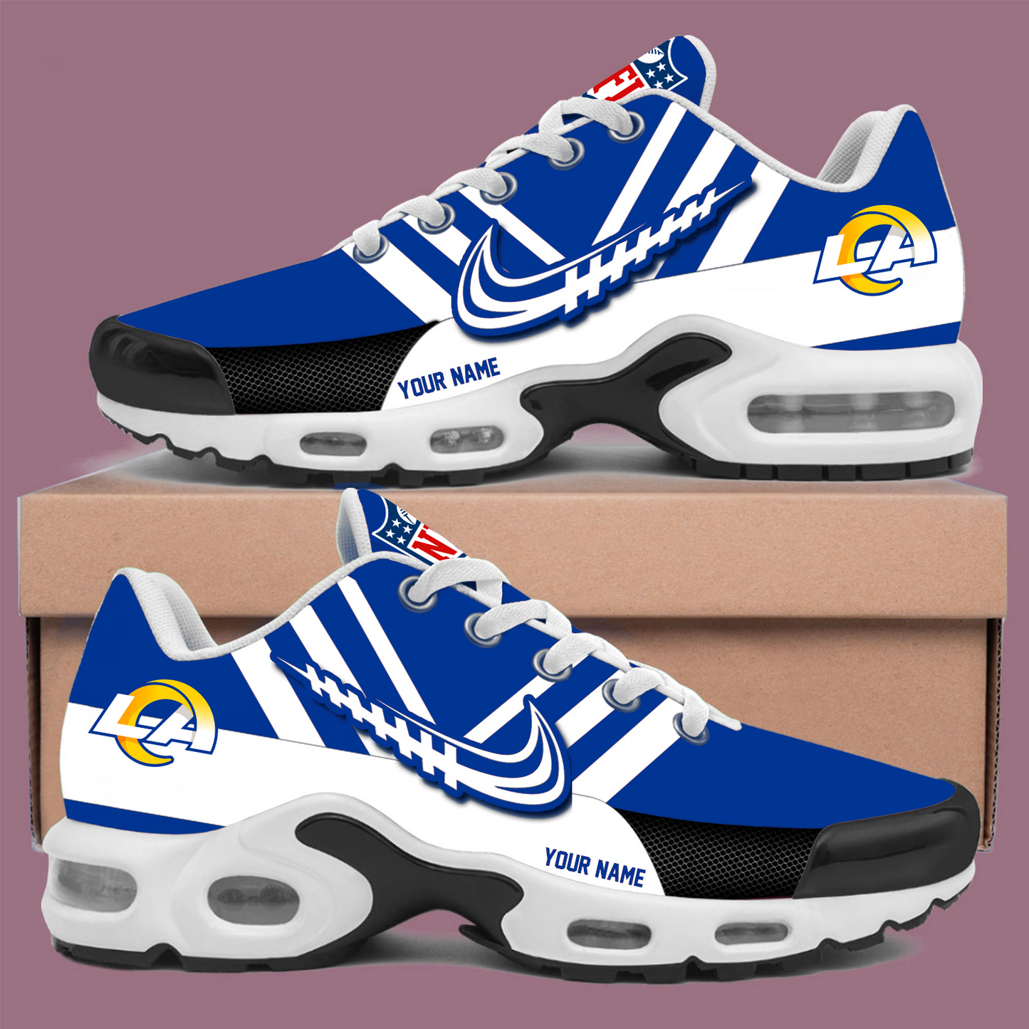 LAR x NFL Personalized Air Max Plus Sneakers DATND TANTD