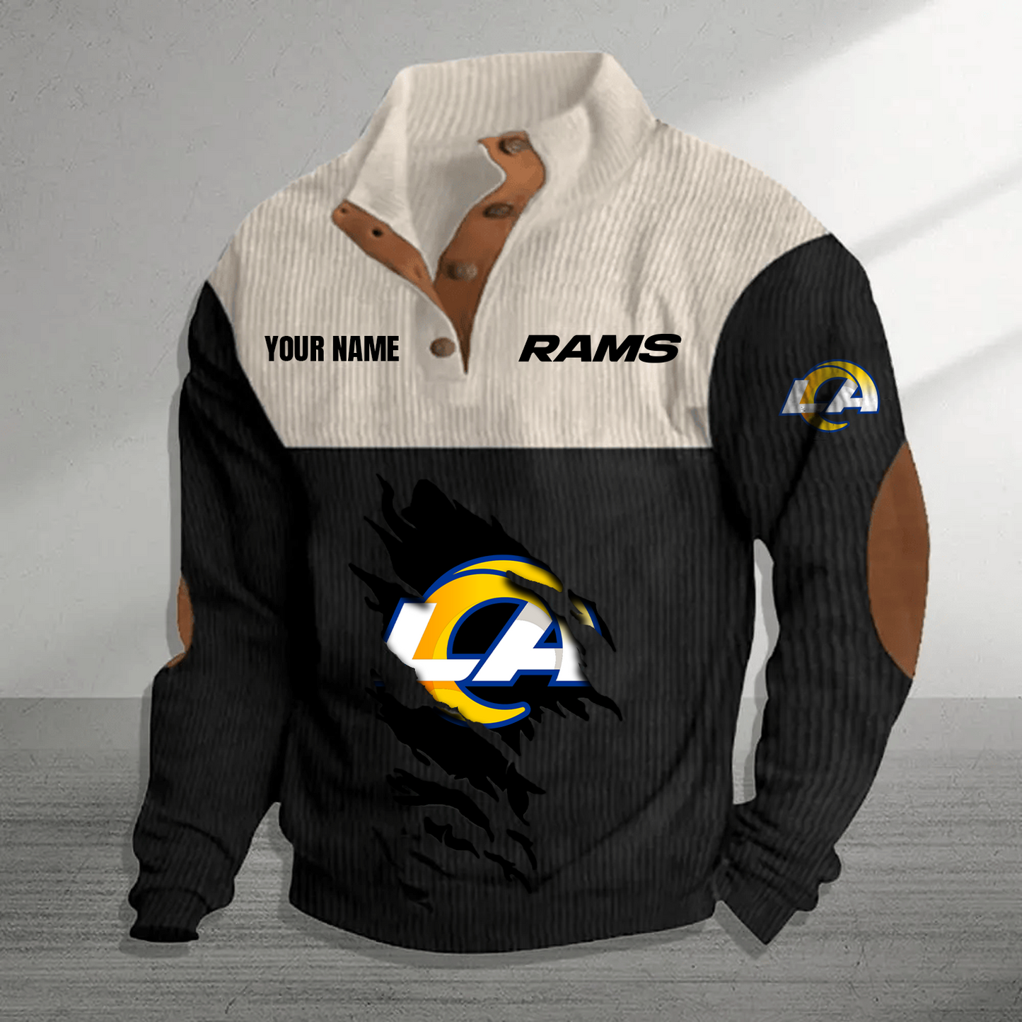 LAR x NFL Premium Personalized Game-Day Pullover DATND TANTD