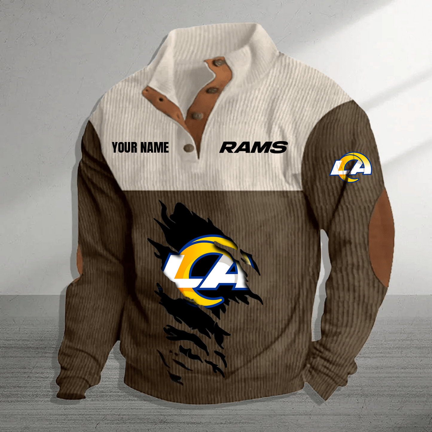 LAR x NFL Premium Personalized Game-Day Pullover DATND TANTD