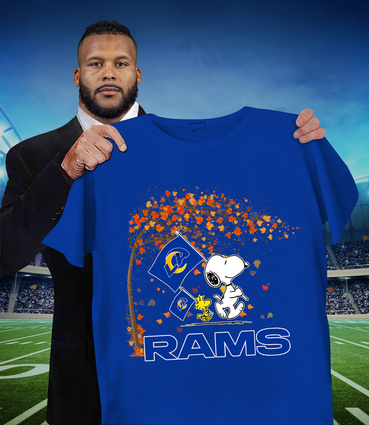 LAR x NFL Snoopy and Woodstock Happy Autumn 2D Shirt DatND ThuongNH