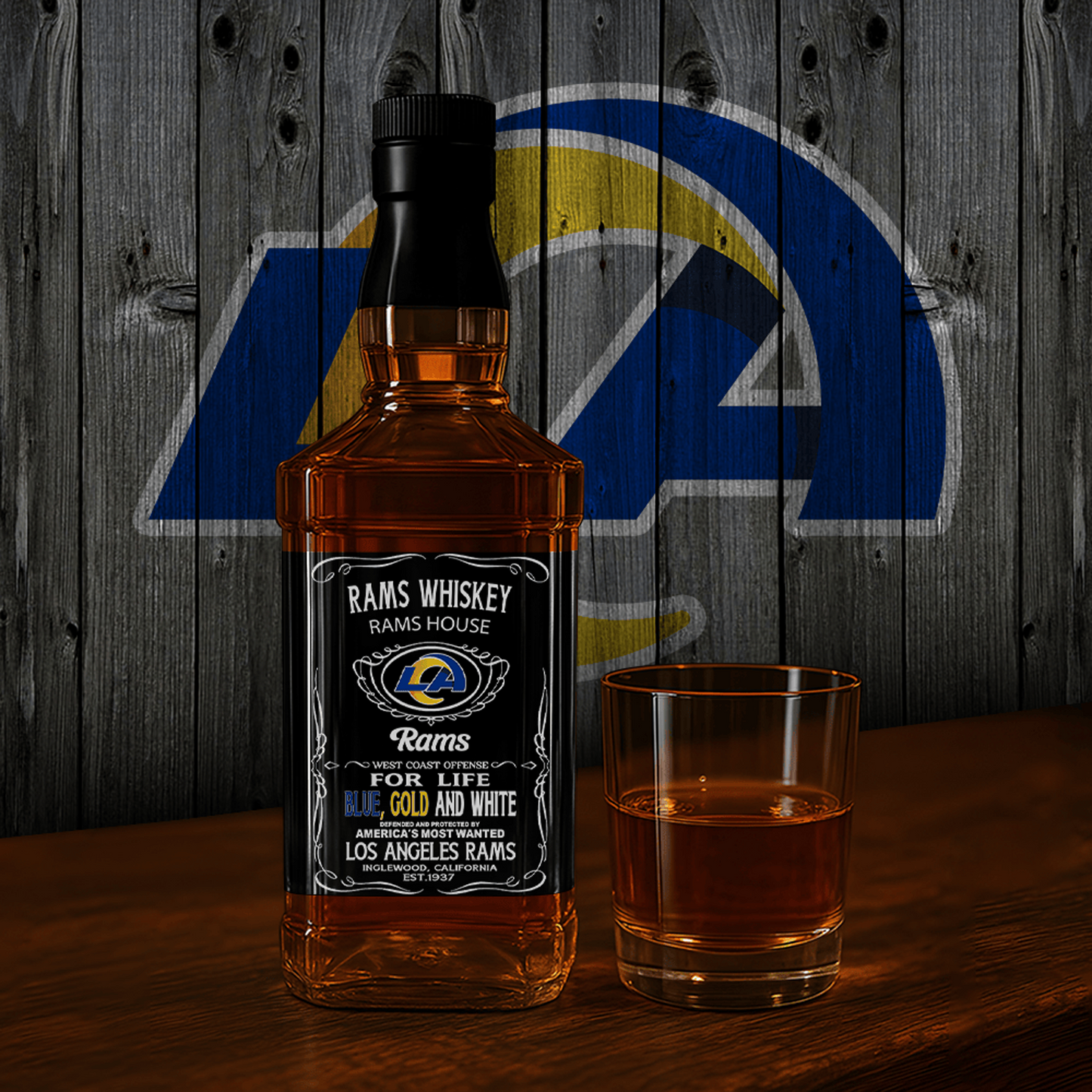 LAR x NFL Whiskey For True Fans Only DATND TANTD