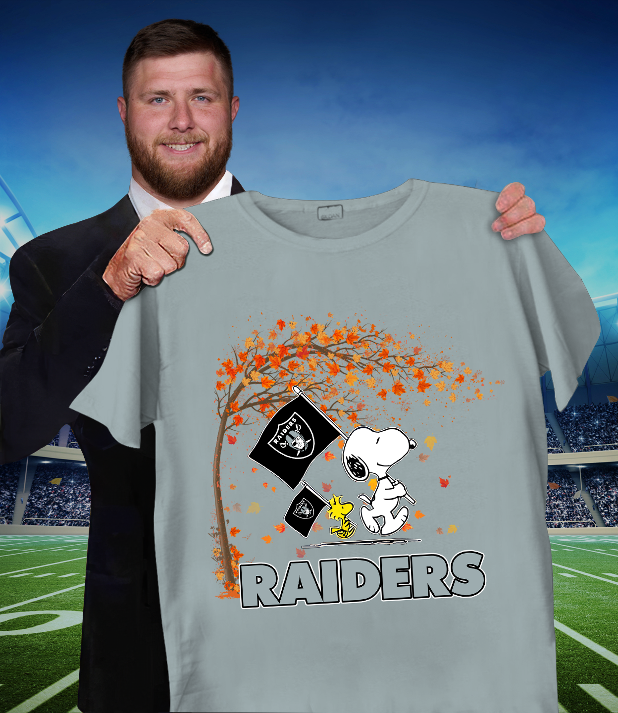 LV x NFL Snoopy and Woodstock Happy Autumn 2D Shirt DatND ThuongNH