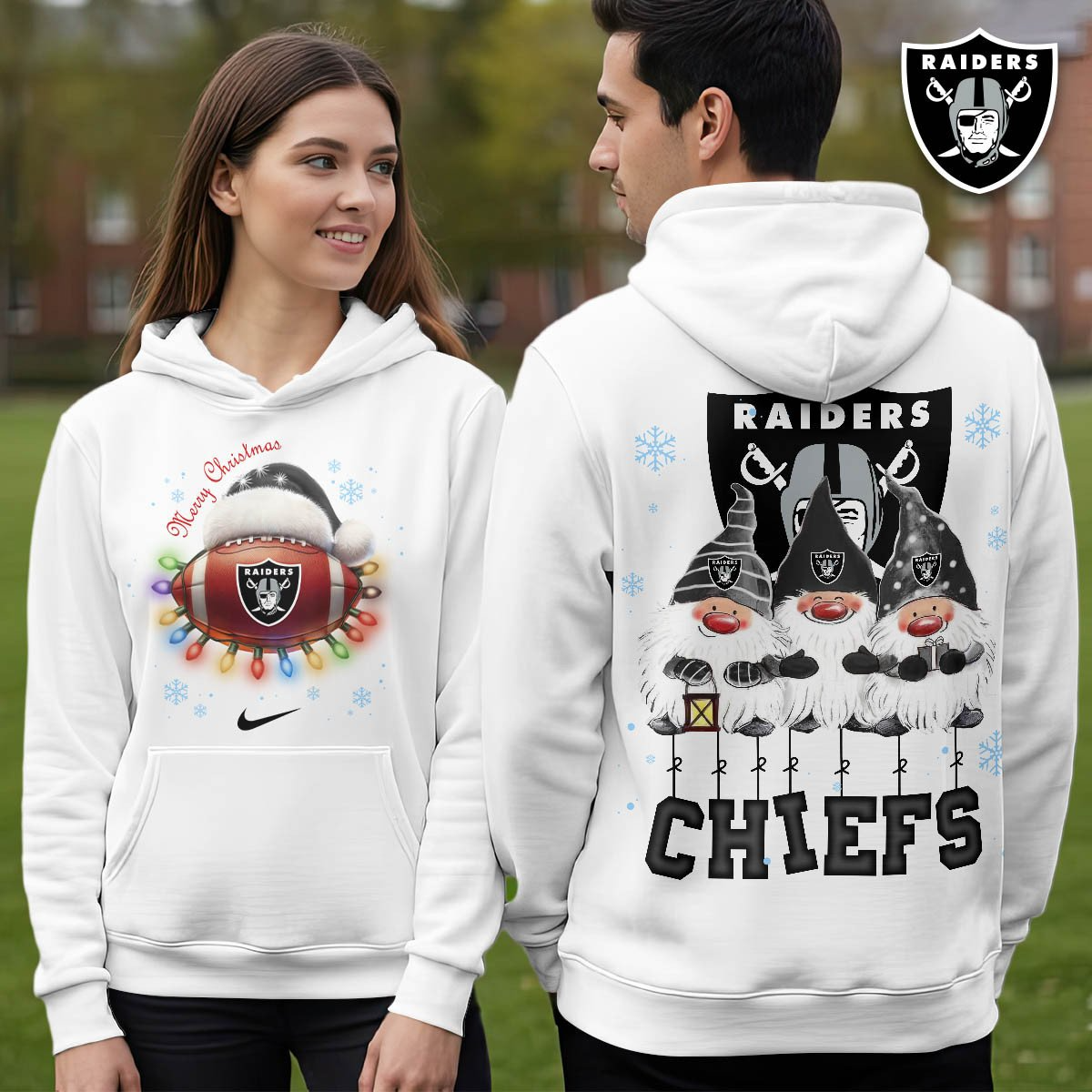 LVR Premium NFL Christmas Gnomes Hoodie DDT CTND