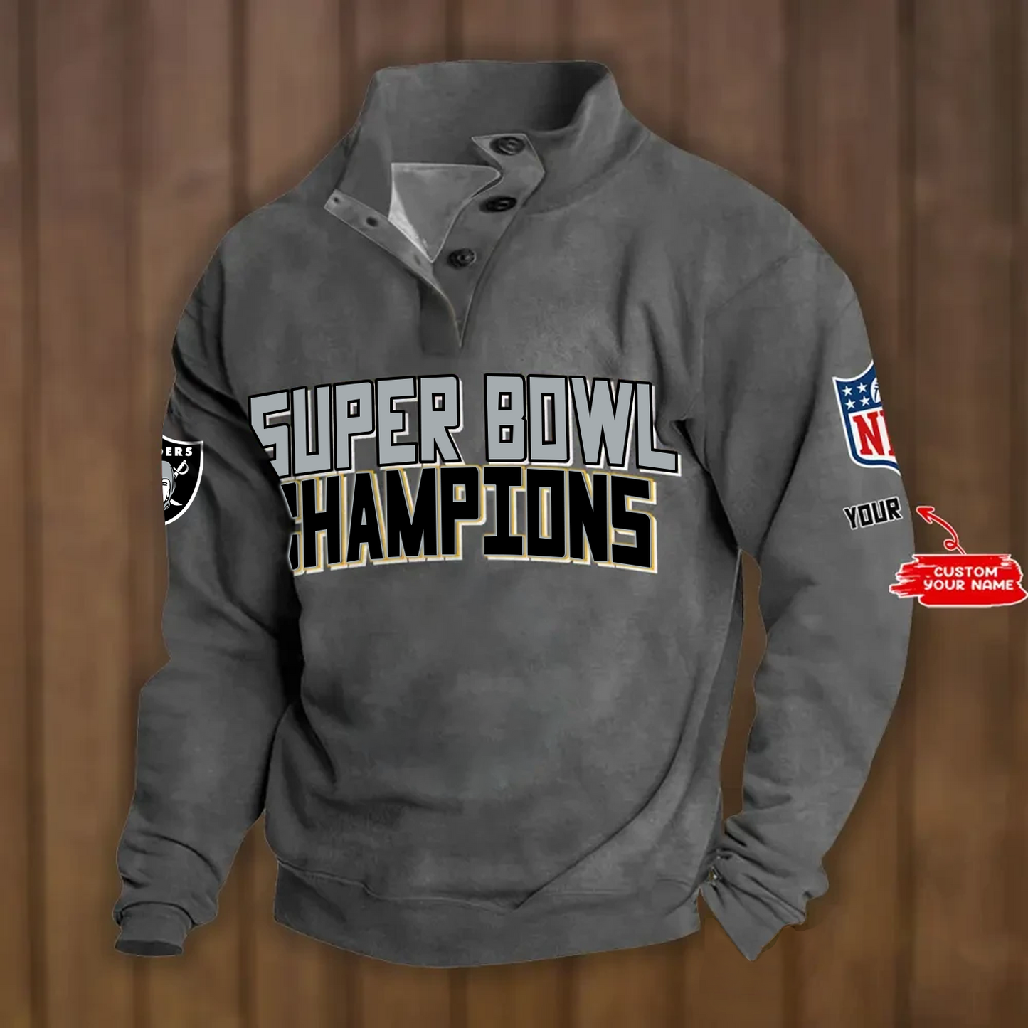 LVR x NFL Double Breasted Stand Collar Hoodies DATND TANTD