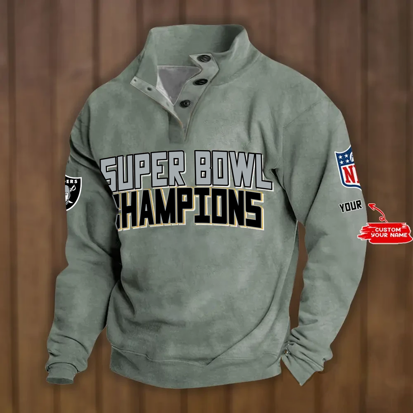 LVR x NFL Double Breasted Stand Collar Hoodies DATND TANTD