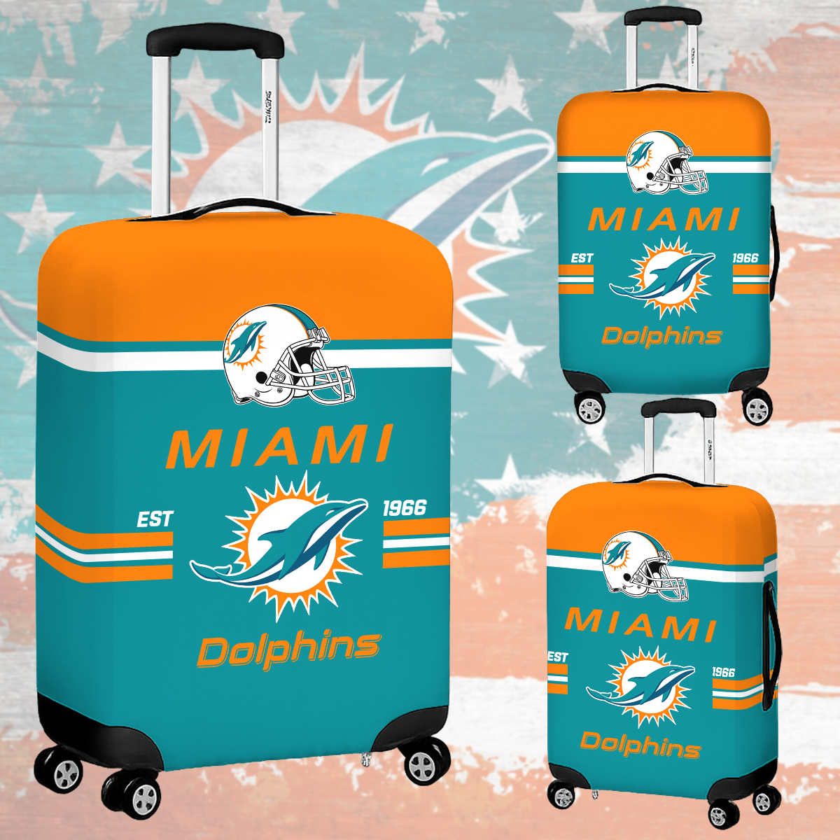 MD NFL Luggage Cover Suitcase Protector DDT NTL