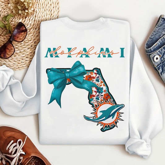 MD Premium NFL Cozy State Bow Sweatshirt DDT NTL