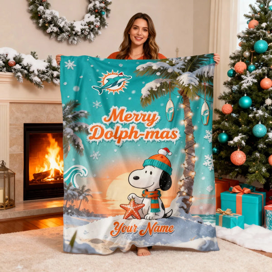 MD x SNP Premium Christmas Fleece Blanket & Throw Pillow V1 NAK NHT