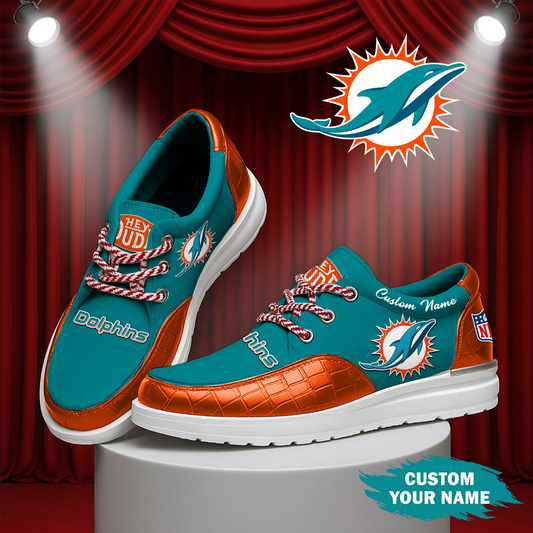 MIA x NFL  Premium Leather Loafer Shoes TUANND TANTD
