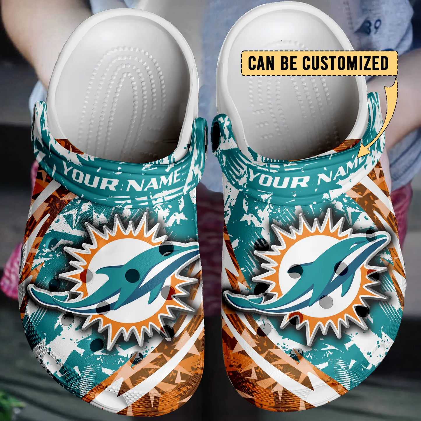 MIA x NFL Crocs Crocband Clogs Shoes DatND DVT
