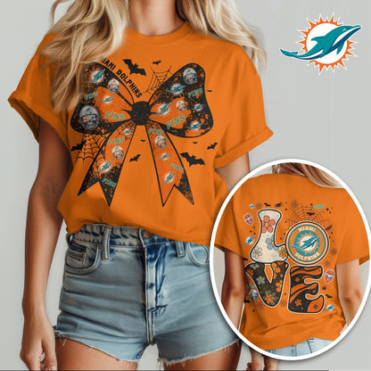MIA x NFL Halloween Bow 3D Shirt 0409 DatND DVT