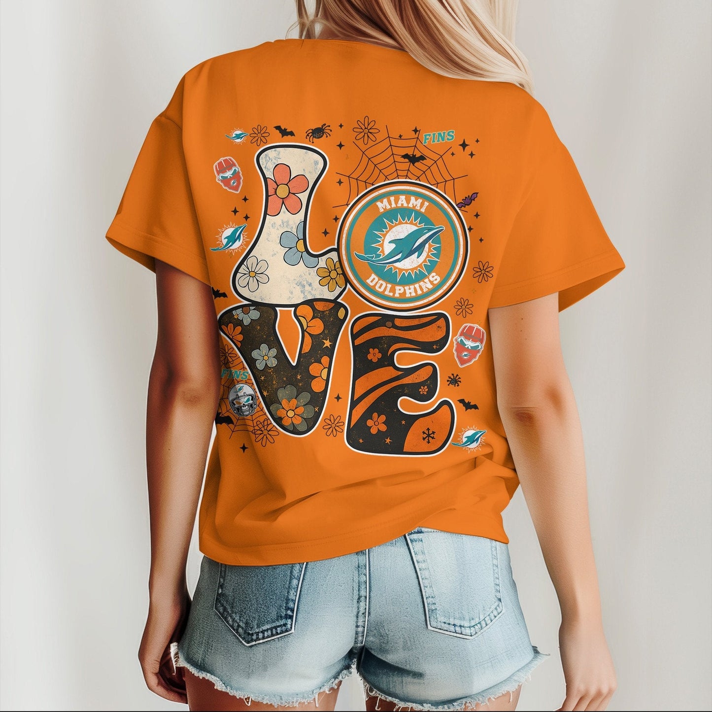 MIA x NFL Halloween Bow 3D Shirt 0409 DatND DVT