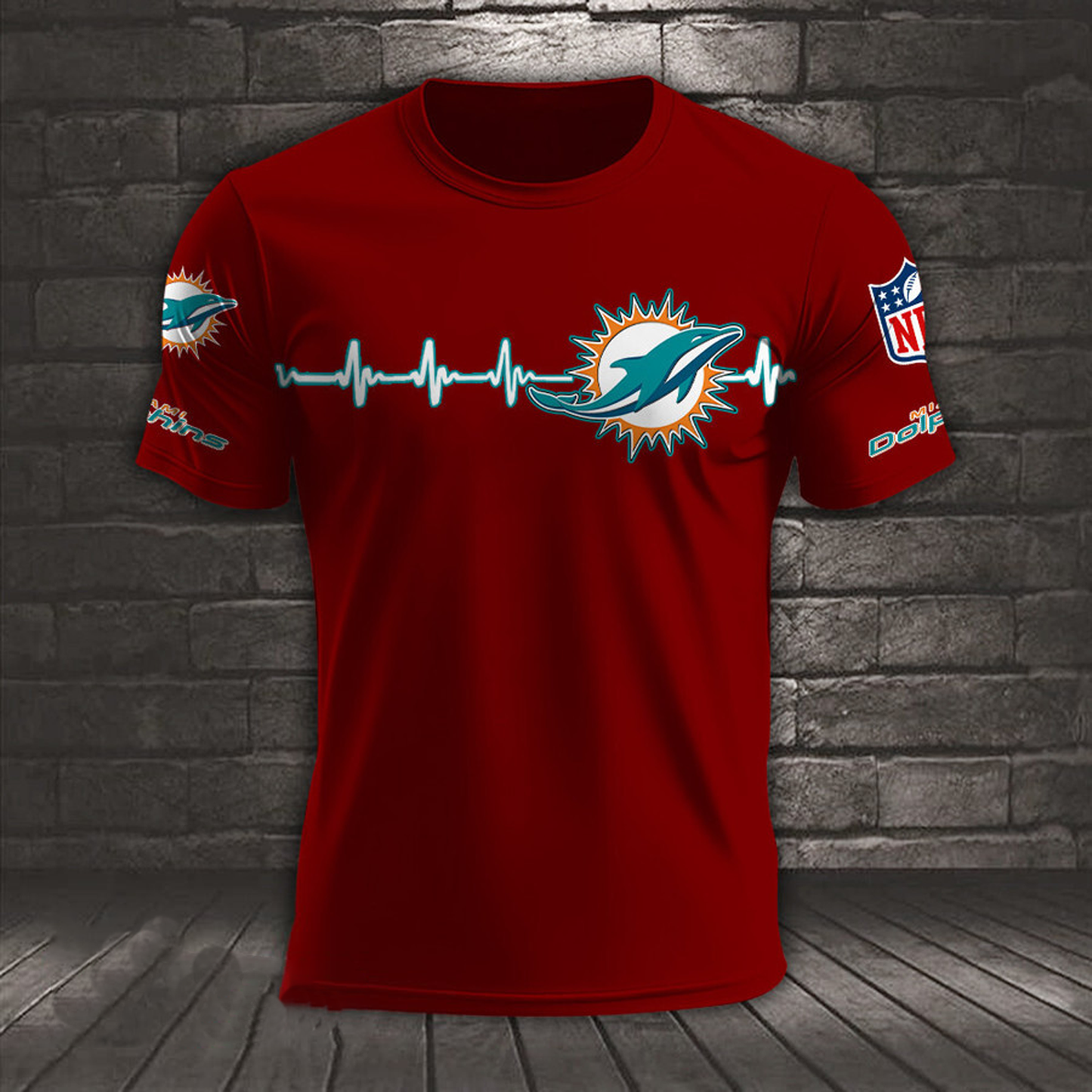 MIA x NFL Heart Rate Map Special 3D Shirt DatND ThuongNH