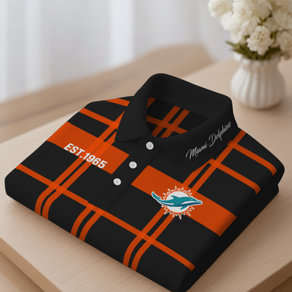 MIA X Premium NFL New Polo Long Sleeve V1 NAK NHT