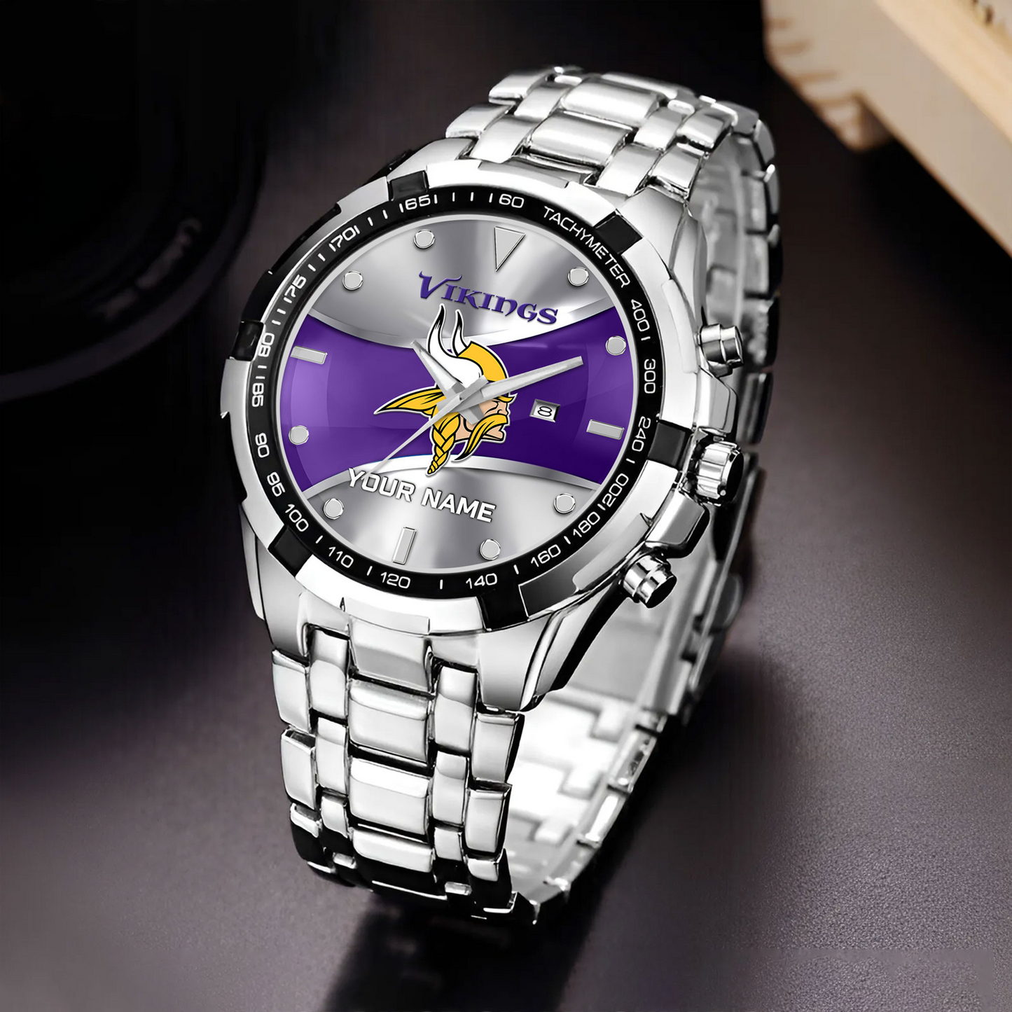 MIN x NFL Alloy Men Quartz Watch - Custom Name DATND TANTD