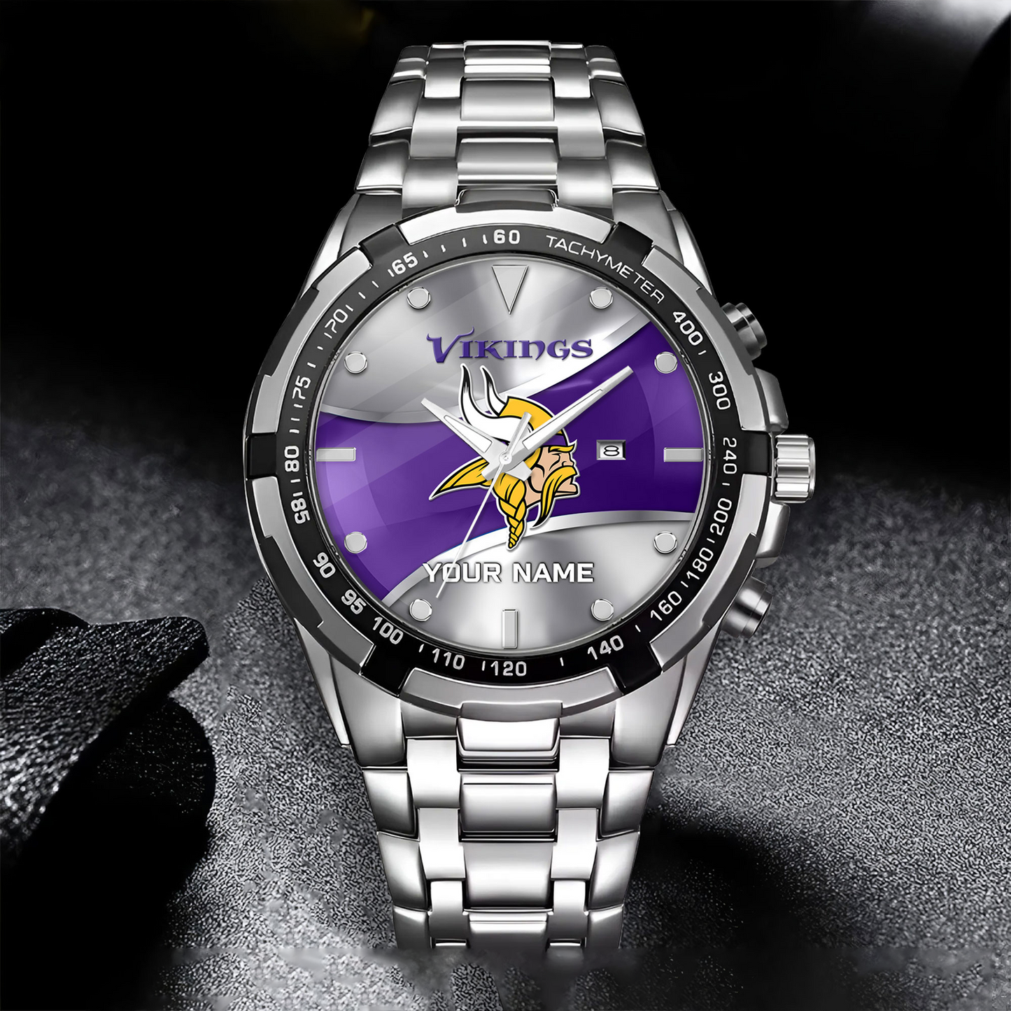 MIN x NFL Alloy Men Quartz Watch - Custom Name DATND TANTD
