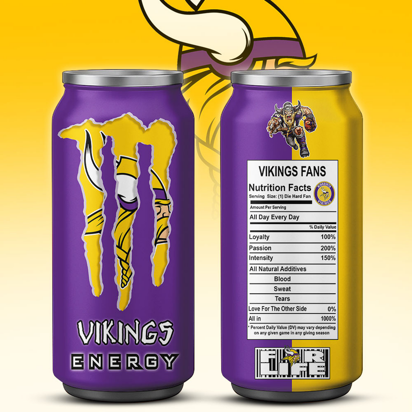 MIN x NFL Monster Energy Tumbler Gift for Fans DATND TANTD