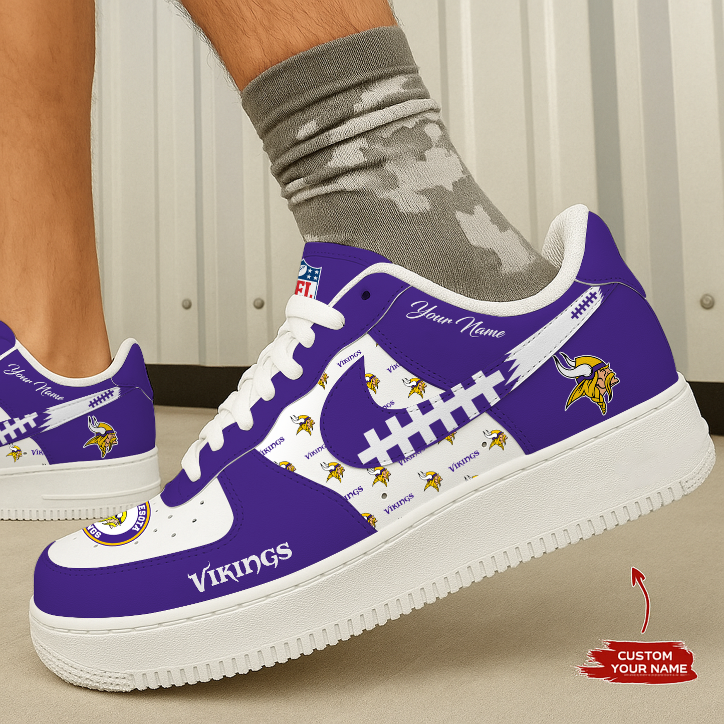MIN x NFL Personalized AF1 Shoes DatND DVT
