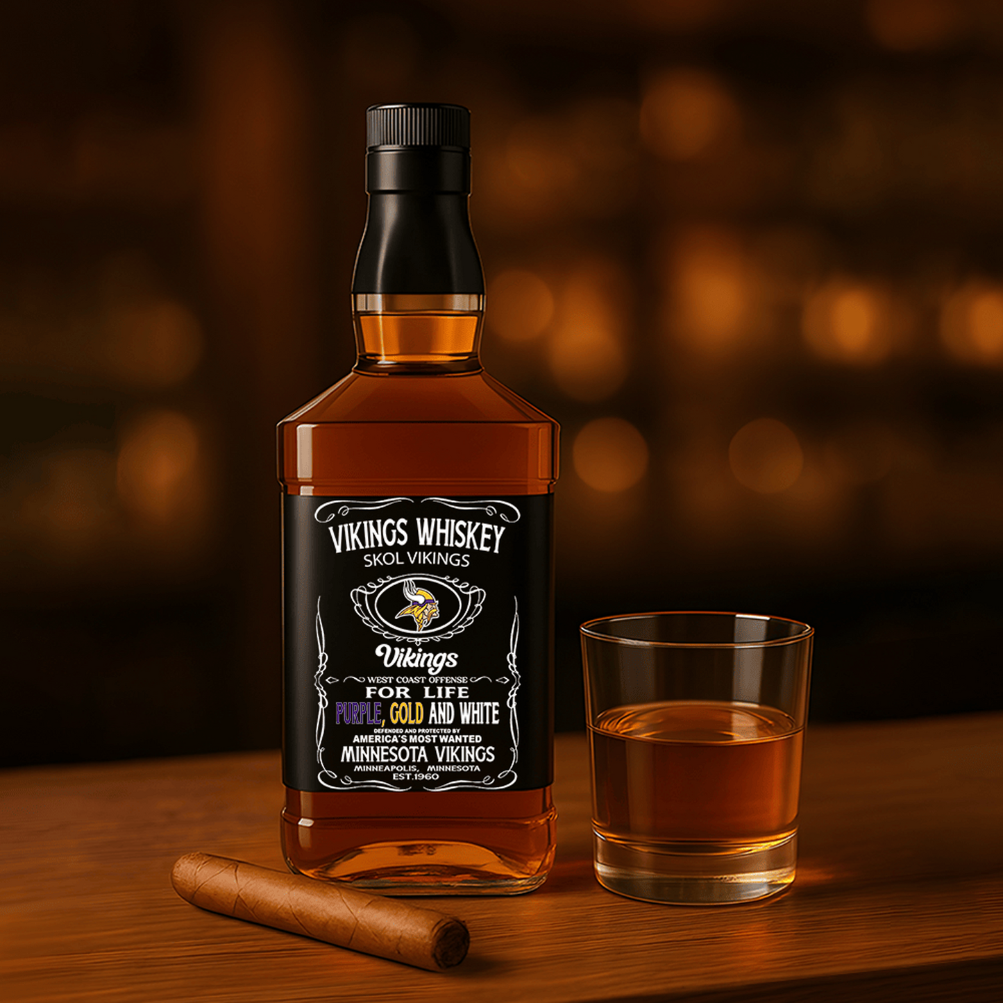 MIN x NFL Whiskey For True Fans Only DATND TANTD