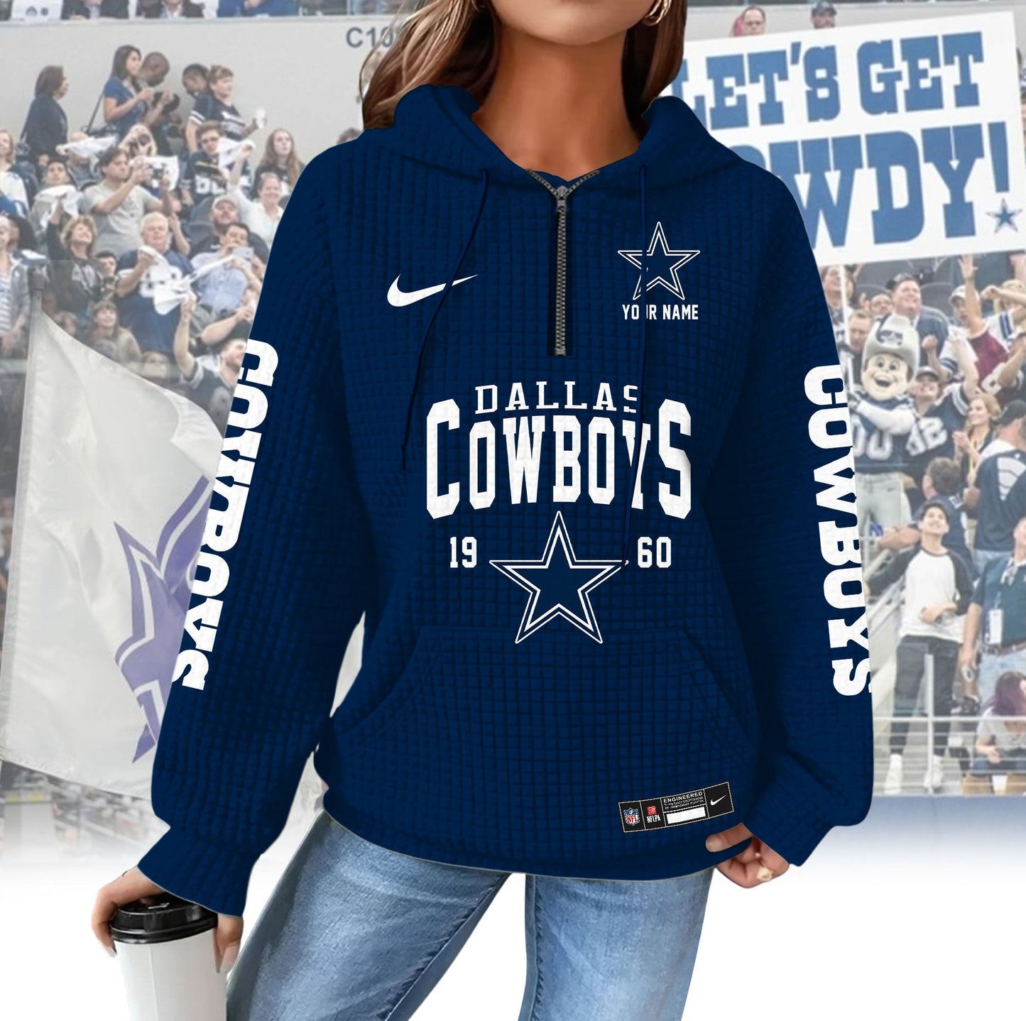 DC Premium NFL Waffle Hoodie DDT CTND