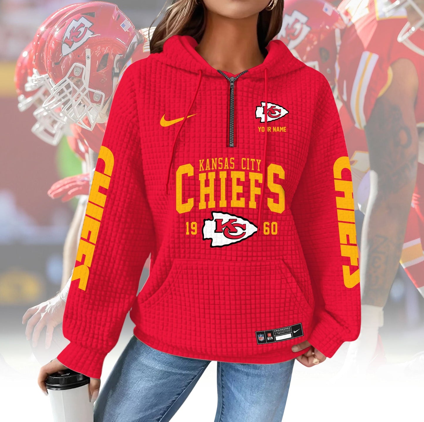 KCC Premium NFL Waffle Hoodie DDT CTND