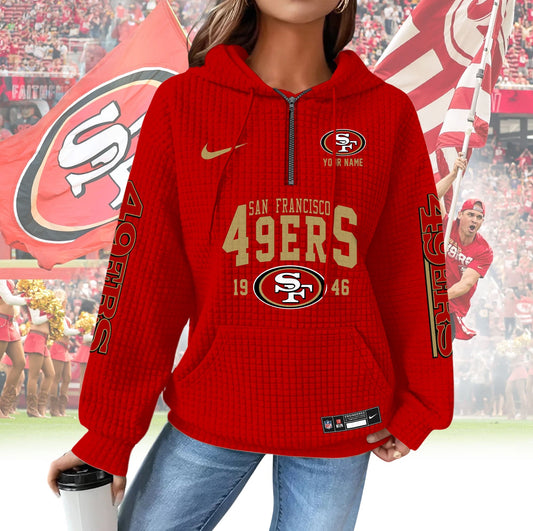 SF49 Premium NFL Waffle Hoodie DDT CTND