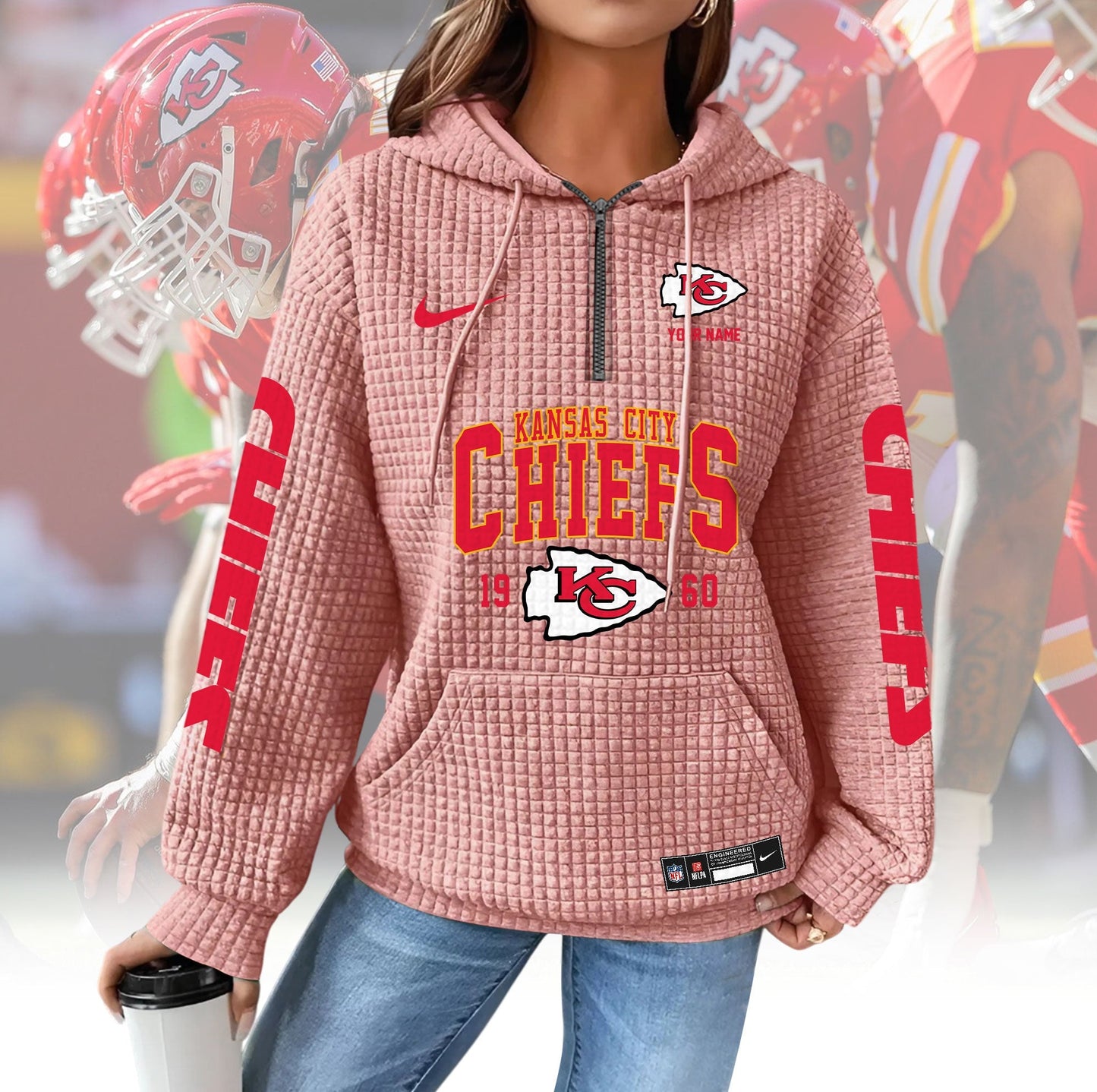 KCC Premium NFL Waffle Hoodie DDT CTND