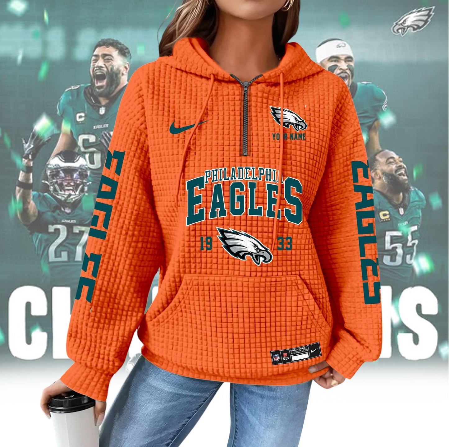 PE Premium NFL Waffle Hoodie DDT CTND