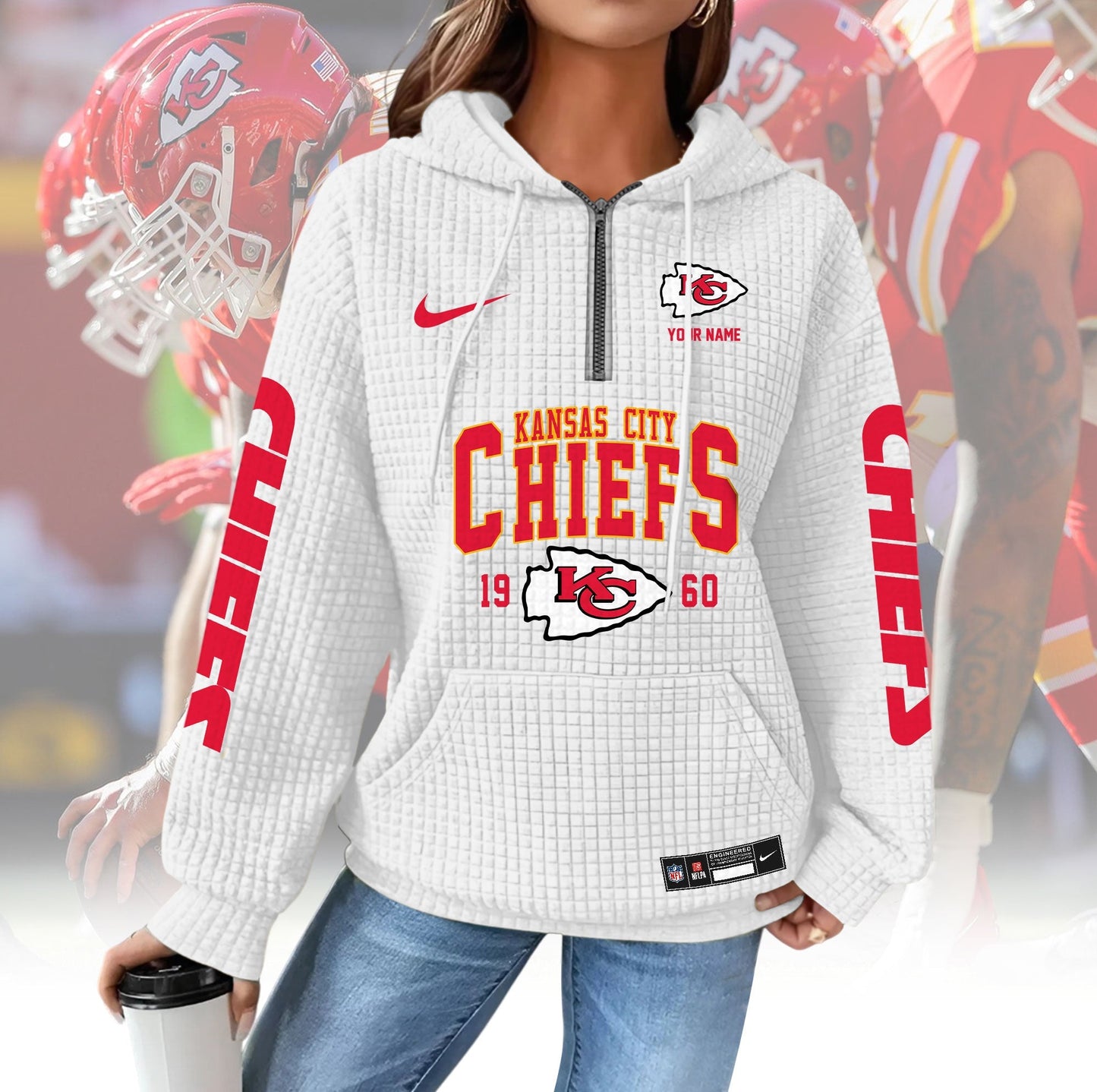 KCC Premium NFL Waffle Hoodie DDT CTND