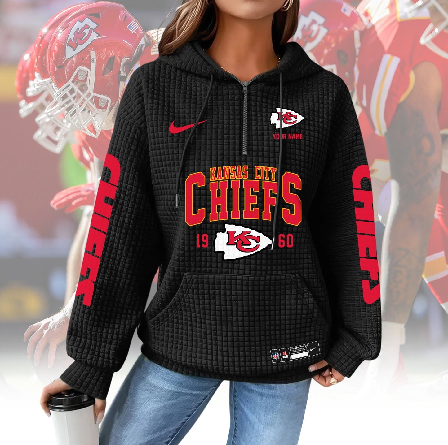 KCC Premium NFL Waffle Hoodie DDT CTND