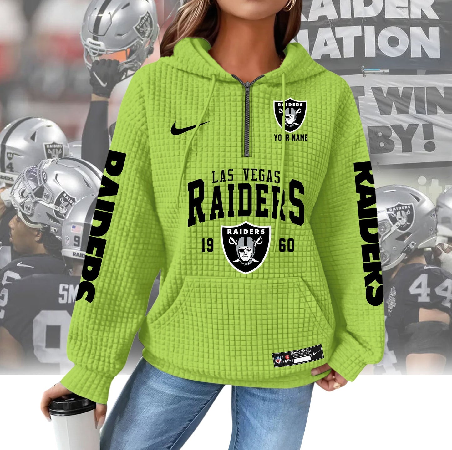 LVR Premium NFL Waffle Hoodie DDT CTND