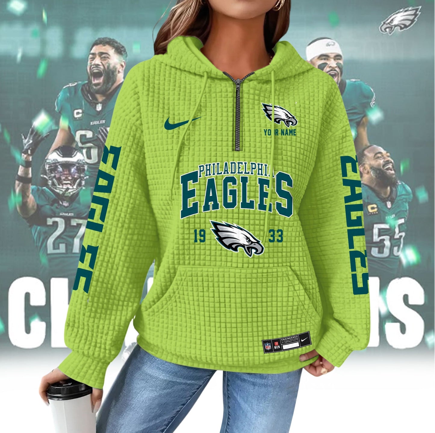 PE Premium NFL Waffle Hoodie DDT CTND