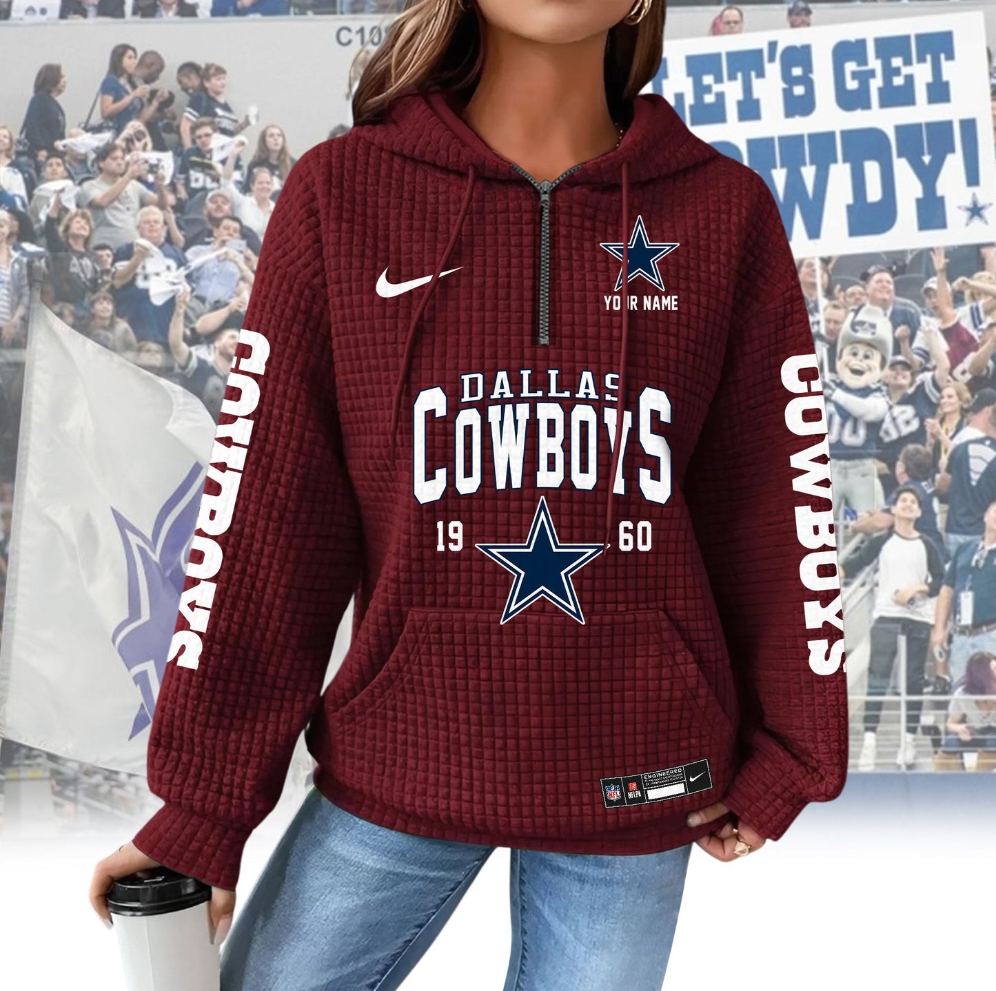 DC Premium NFL Waffle Hoodie DDT CTND
