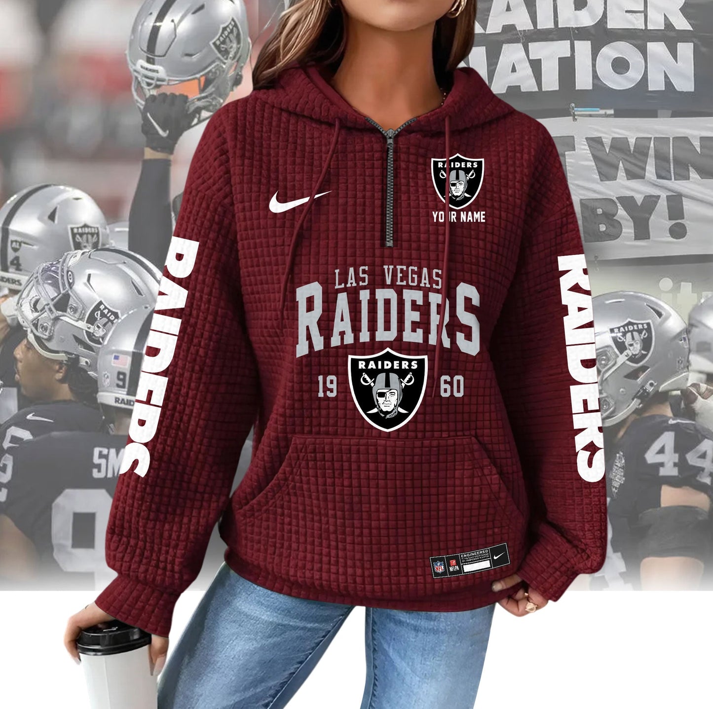 LVR Premium NFL Waffle Hoodie DDT CTND