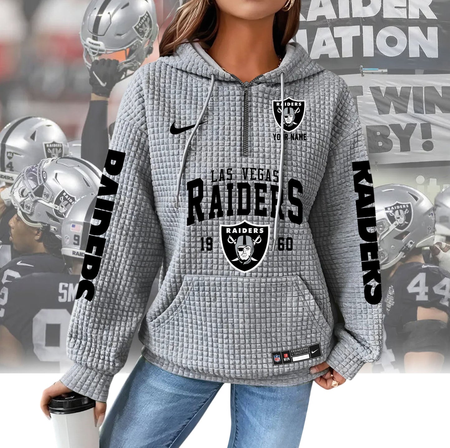 LVR Premium NFL Waffle Hoodie DDT CTND