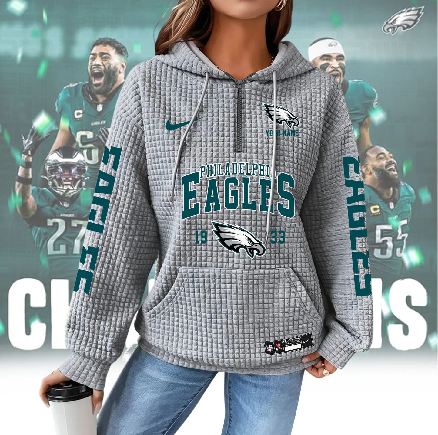 PE Premium NFL Waffle Hoodie DDT CTND