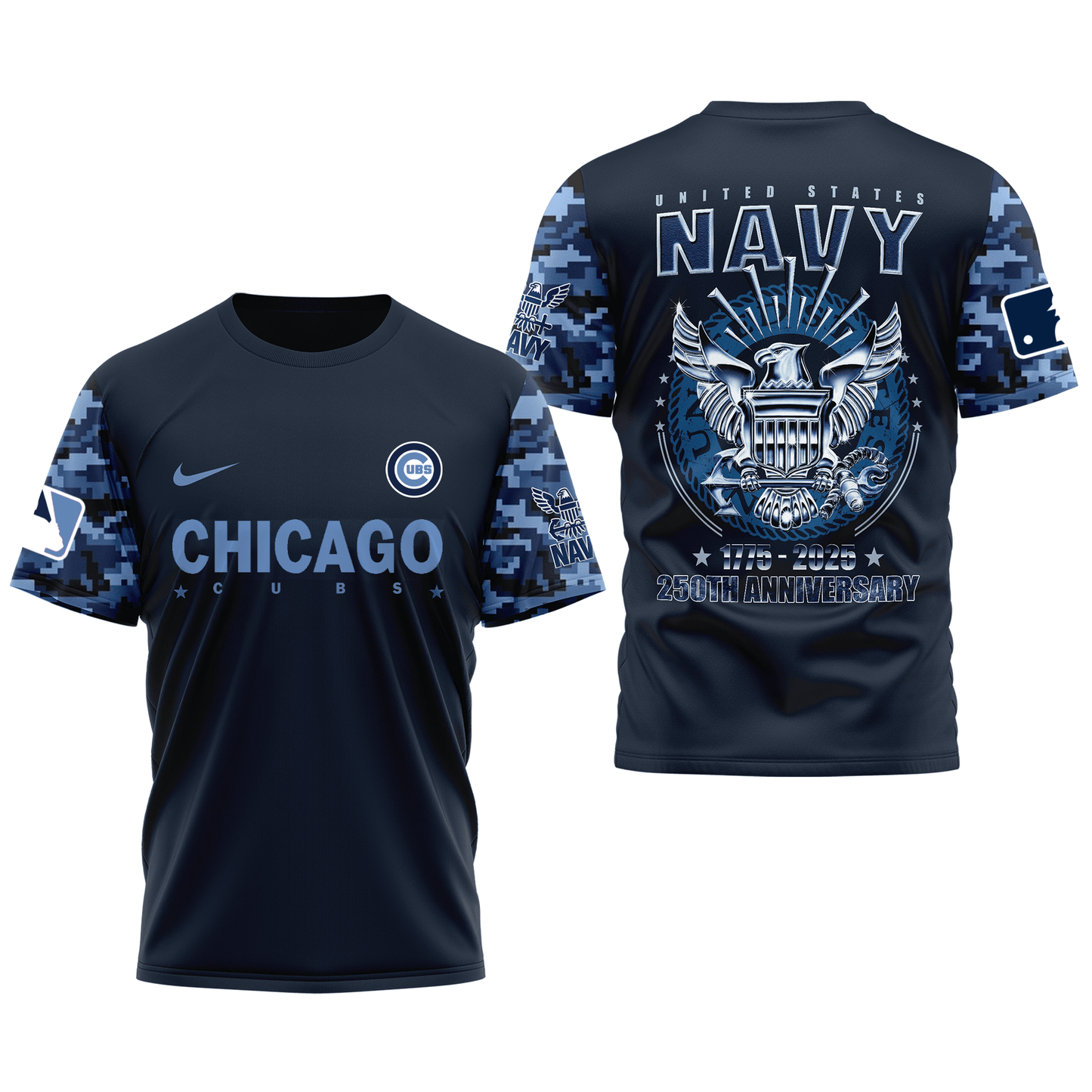 MLB CC Premium Navy 250 Years 3D Shirt DDT CTND