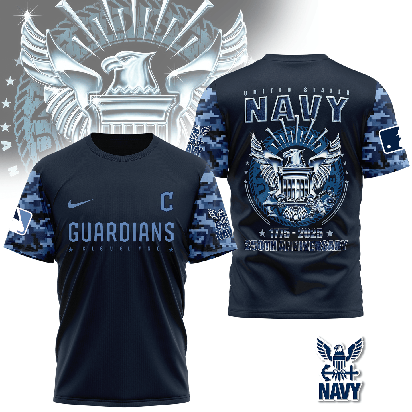 MLB CG Premium Navy 250 Years 3D Shirt DDT CTND