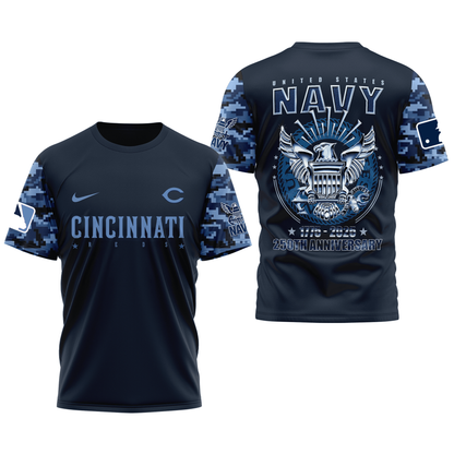 MLB CR Premium Navy 250 Years 3D Shirt DDT CTND