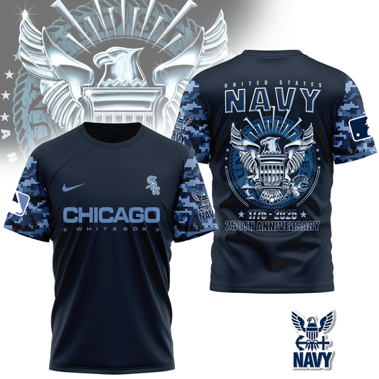MLB CWS Premium Navy 250 Years 3D Shirt DDT CTND