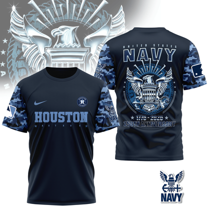 MLB HA Premium Navy 250 Years 3D Shirt DDT CTND