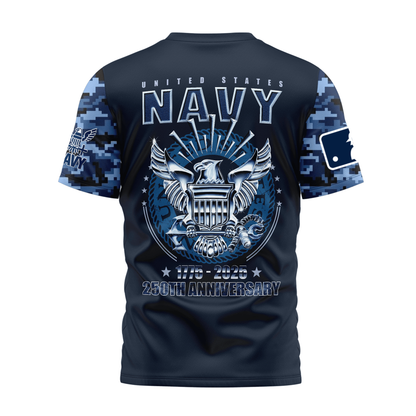 MLB WN Premium Navy 250 Years 3D Shirt DDT CTND