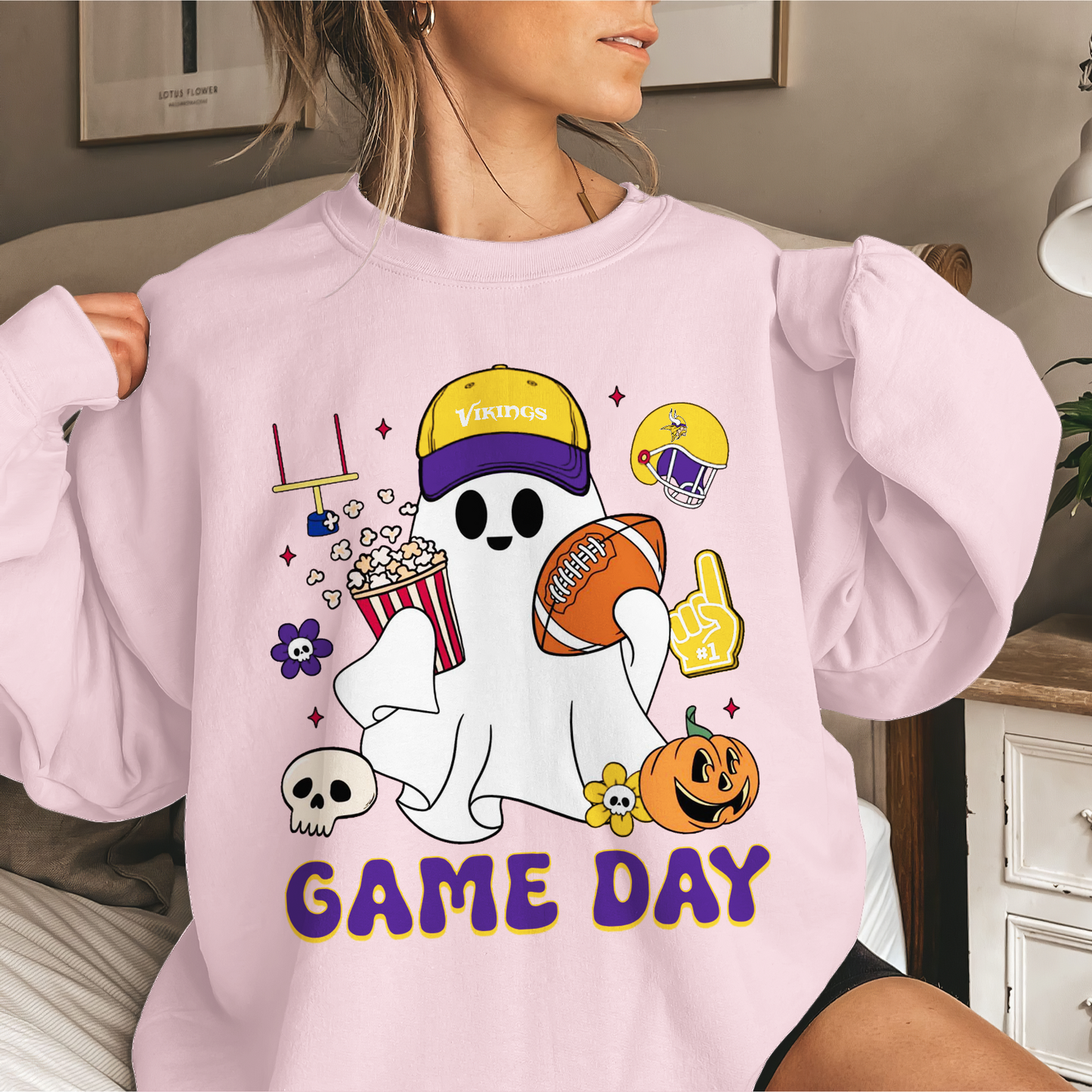 MV Game Day Football Ghost Sweatshirt DDT NTL