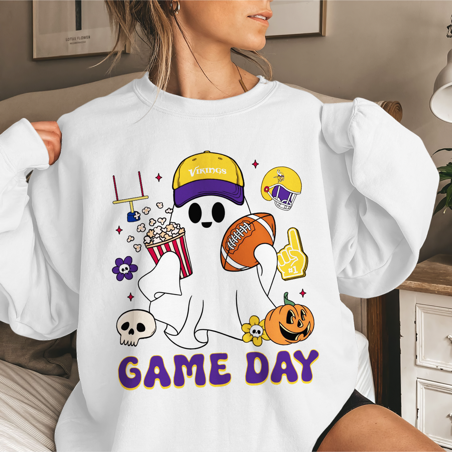 MV Game Day Football Ghost Sweatshirt DDT NTL