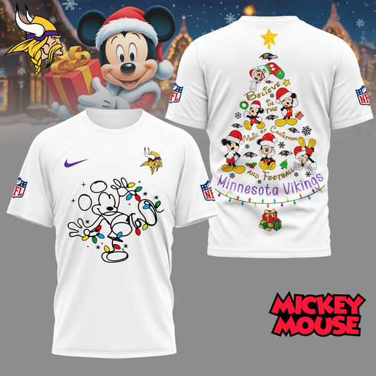MV Premium NFL Mickey Mouse Christmas 3D Shirt DDT CTND