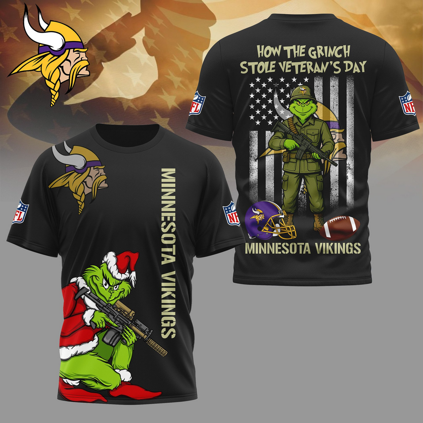 MV Premium NFL The Grinch Salute Veterans DDT CTND